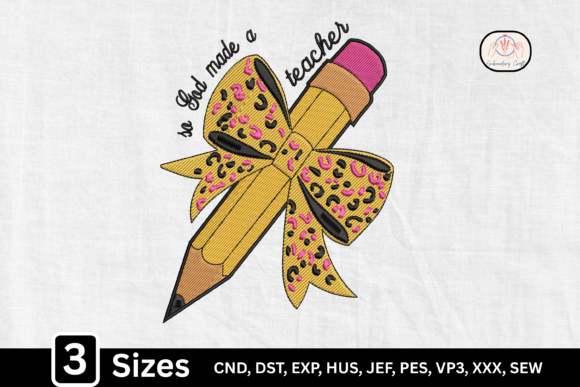 Christian Teacher Leopard Bow Pencil