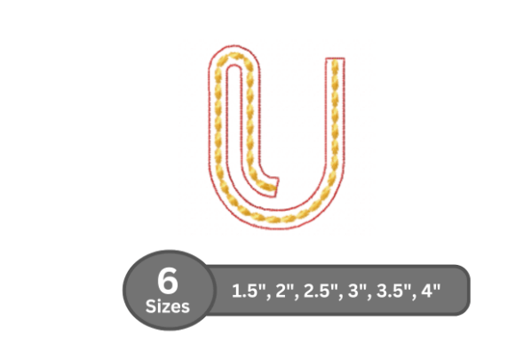 Rope Twist Alphabet - U for Boutique Sweatshirts