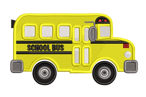 School Bus Yellow: A Bright Embroidery Design