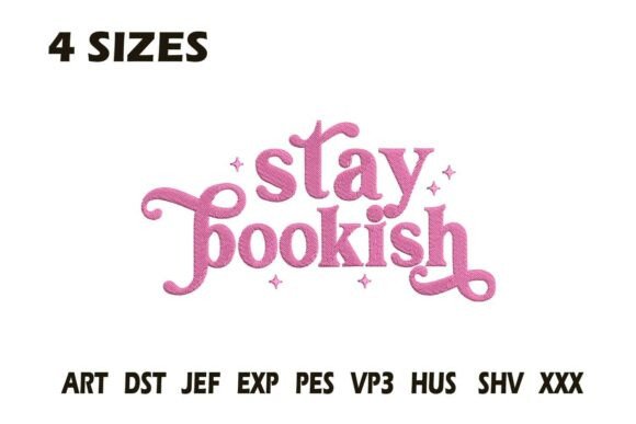 Stay Bookish Embroidery Design